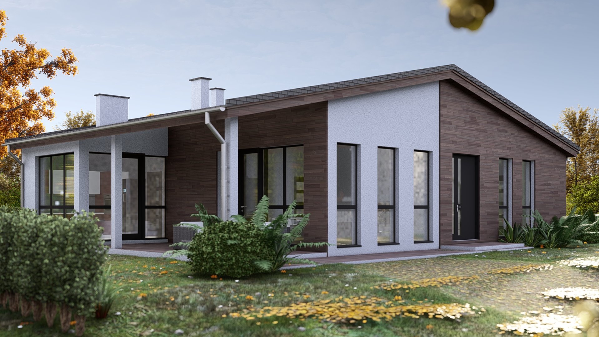 Дом с благоустроенным участком — проект ARLINE GROUP